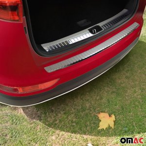 KIA SPORTAGE IV QL Rear Bumper Sill Cover + Rear Trunk Sill Cover - Omac - S.Steel - Glossy - '17-'19